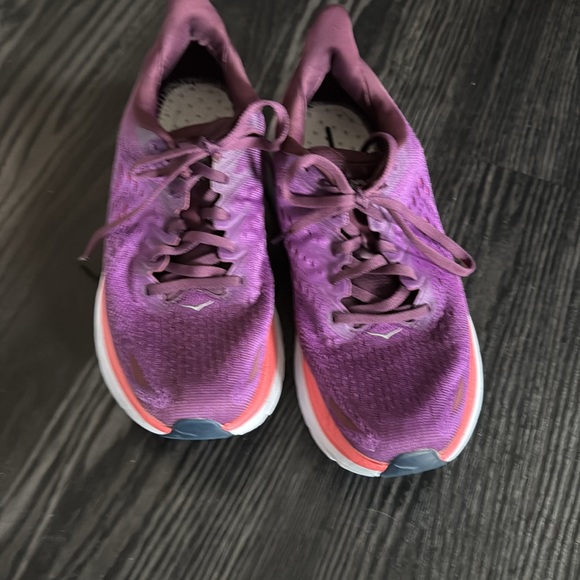 ๐ Hoka One One Womens Clifton 8 1119394 GWBY Purple Running Shoes Sneakers 10B๐ - Picture 4 of 5